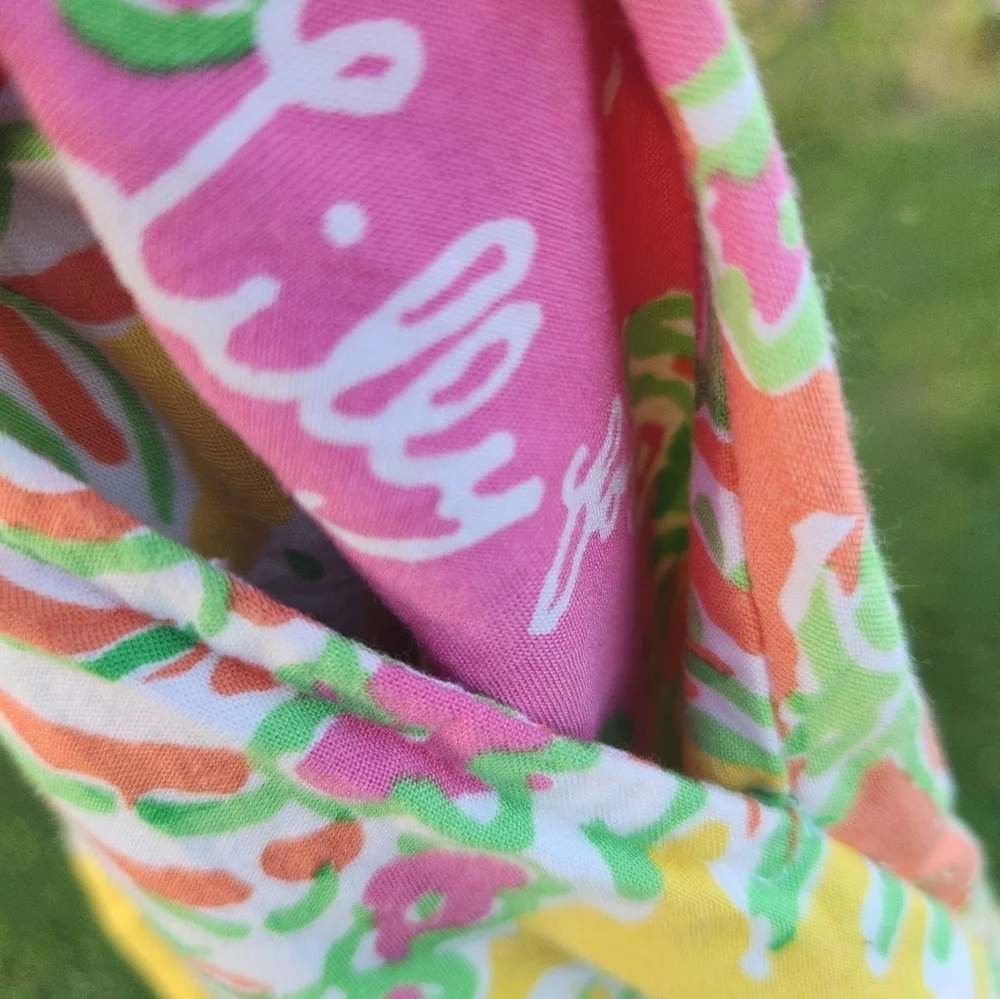 Lilly Pullitzer SUMMER ROMPER WITH POCKETS Size SMALL pink Orange White Green - Picture 3 of 11